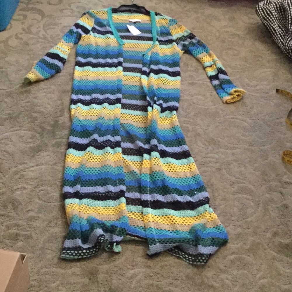 Crochet long duster